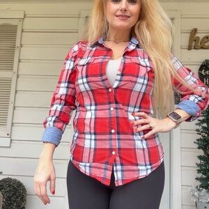 Plaid St John’s Bay button down